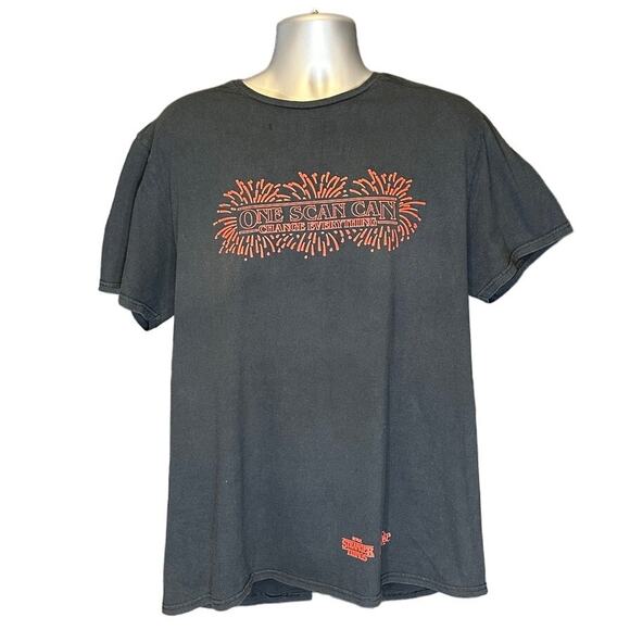 Burger King Stranger Things Coke Black and Red One Scan Can Promo TShirt… - Picture 1 of 7